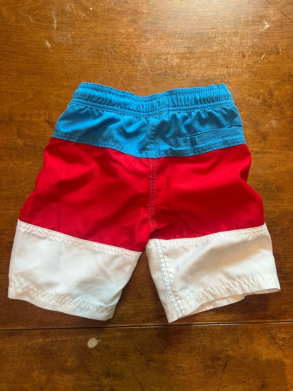 Cat & Jack Boys Red White Blue Swim Trunks Size XS 4/5